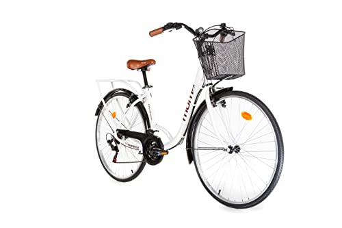 Moma - Bicicleta Paseo Citybike Shimano. Aluminio, 18 velocidades, Ruedas de 28