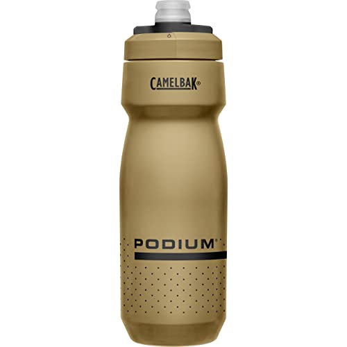CAMELBAK Botella de agua deportiva Podium, botella exprimible, caminata en bicicleta para correr Oro, 700ML