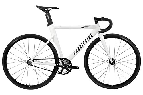 FabricBike Aero - Bicicleta Fixed, Fixie, Single Speed, Cuadro de Aluminio y Horquilla de Carbono, Ruedas 28