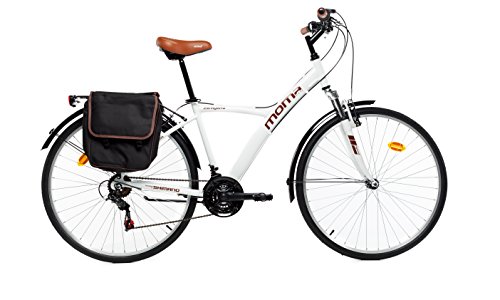 Moma Bikes Bicicleta Paseo Hibrida SHIMANO 18 vel. Aluminio, ruedas de 28