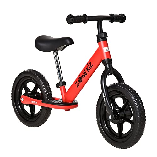 HOMCOM Bicicleta sin Pedales para Niños de +2 Años con Sillín Ajustable de 31-41 cm y Manillar Regulable Bicicleta de Equilibrio Infantil con Ruedas de 12