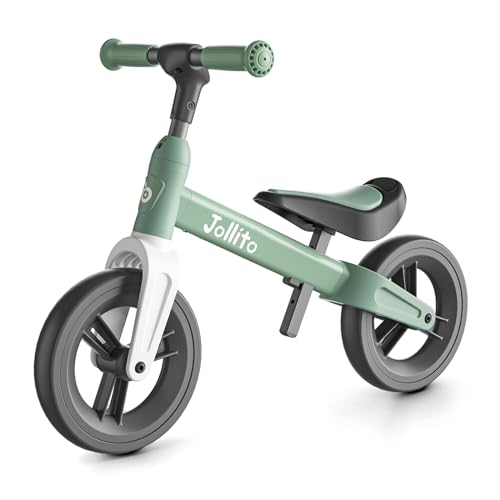 JOLLITO Bicicleta de Equilibrio para Bebés, Juguetes de Bicicleta para de Niñas y Niños de 18 a 48 Meses, Bicicleta de Entrenamiento Liviana Sin Pedales, Rueda de 9 Pulgadas y Marco de Aluminio