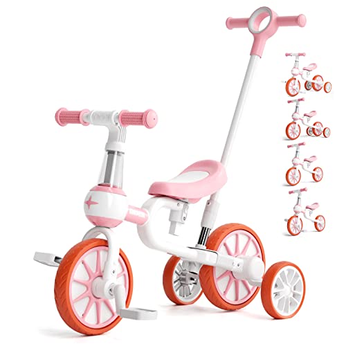 KORIMEFA Triciclos para Niños 5 en 1 Triciclos Bebes Triciclos evolutivos Bicicleta Bebe Triciclo Bicicleta para Niño y Niña de 1 a 4 años