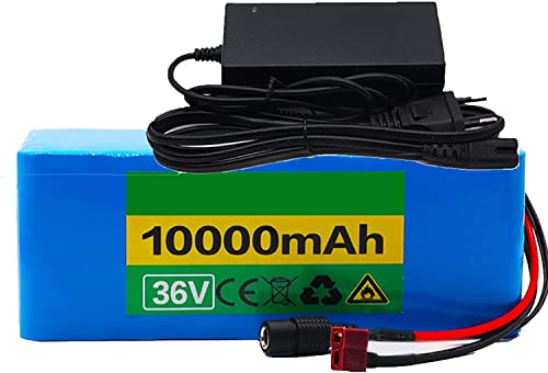 HJGHY Batería 36V 10S4P 30Ah batería 500W batería de Alta Potencia Ebike Bicicleta eléctrica BMS + Cargador de 42v