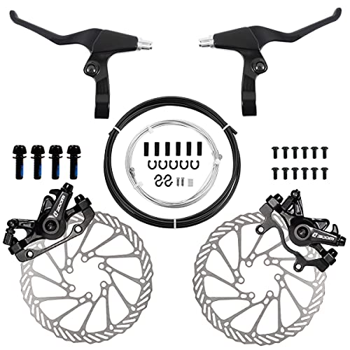 Chooee Frenos de Disco mecánico,Delantero Pinza/Trasera Freno para Bicicleta de Montaña Bicicleta de Carretera BMX