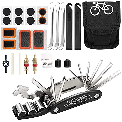 Horuili Kit de Herramientas para Bicicleta, Juego de ReparacióN, Multiherramienta, para Bicicleta Carretera/Montaña, Acero inoxidable