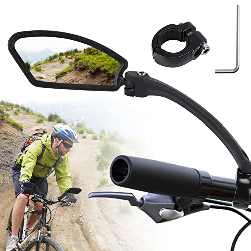 Espejo Retrovisor Bicicleta,HD 360° Espejo de Rotación para Manillar de 21-26 mm para Bicicleta de Montaña Carretera,Bicicleta Eléctrica (22cm*14cm)